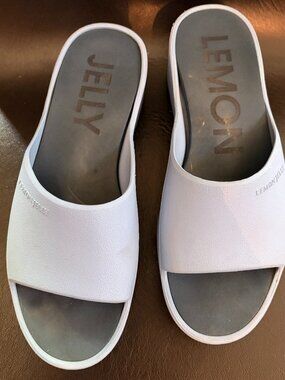 Lemon Jelly Baby Blue Slides/Sandals-Size 39 (8.5)